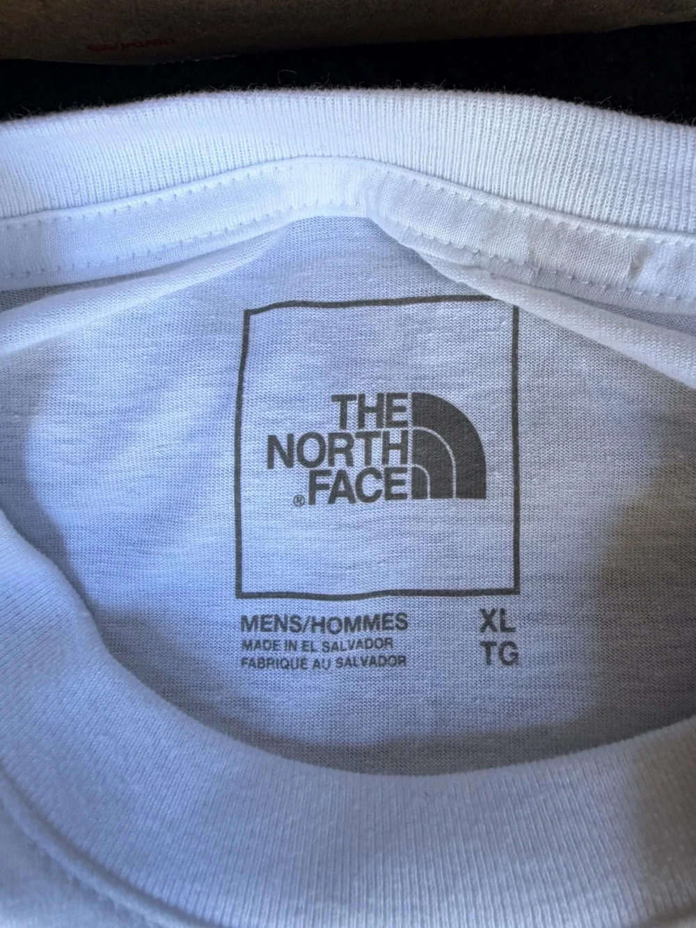 The North Face White Tee with Gray Logo Print